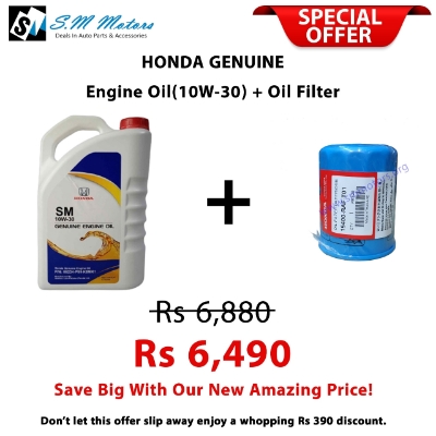 HONDA GENUINE ENGINE OIL (10W-30) + OIL FILTER