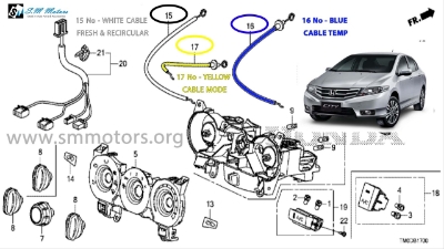 AC SWITCH CABLE HONDA CITY 2014